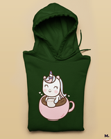 Coffee is my unicorn printed hoodies