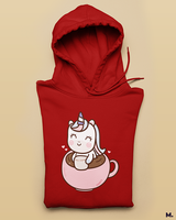 Coffee is my unicorn printed hoodies