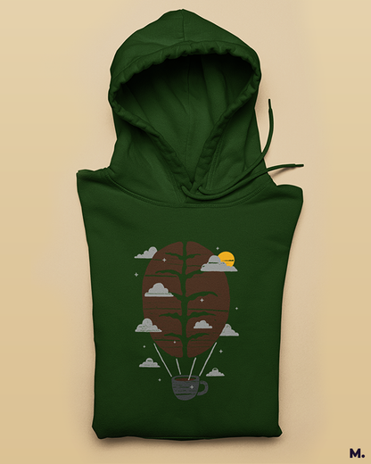 The coffee parachute printed hoodies