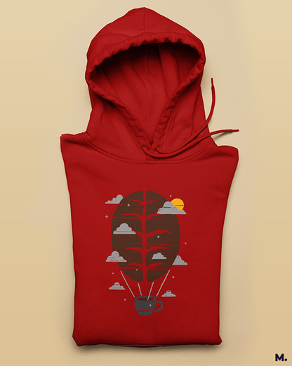 The coffee parachute printed hoodies
