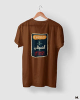 Coffee is liquid optimism printed t shirts