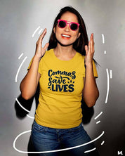 printed t shirts - Commas save lives  - MUSELOT