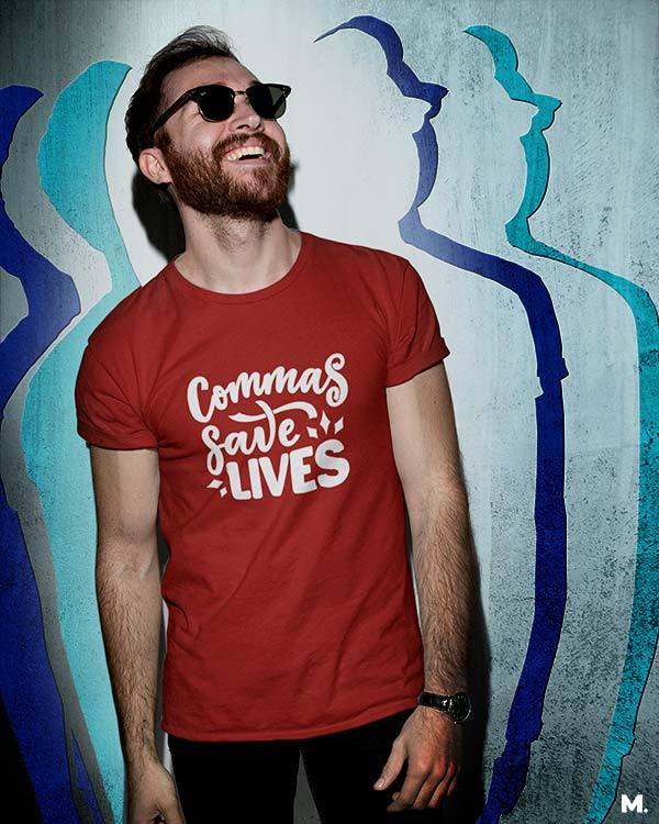 printed t shirts - Commas save lives  - MUSELOT