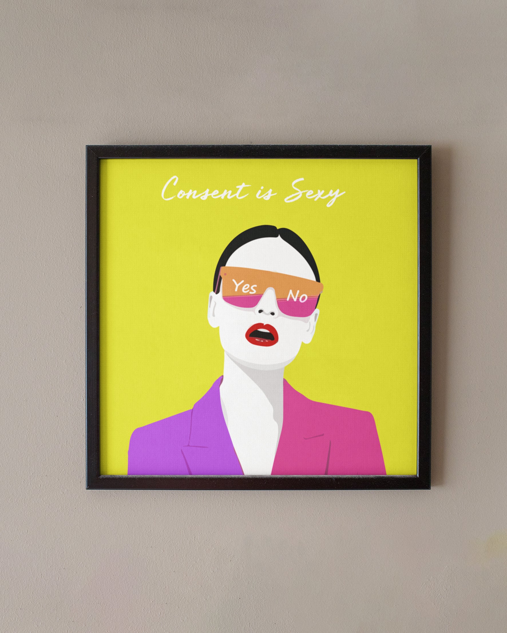 Consent is sexy framed posters - Muselot