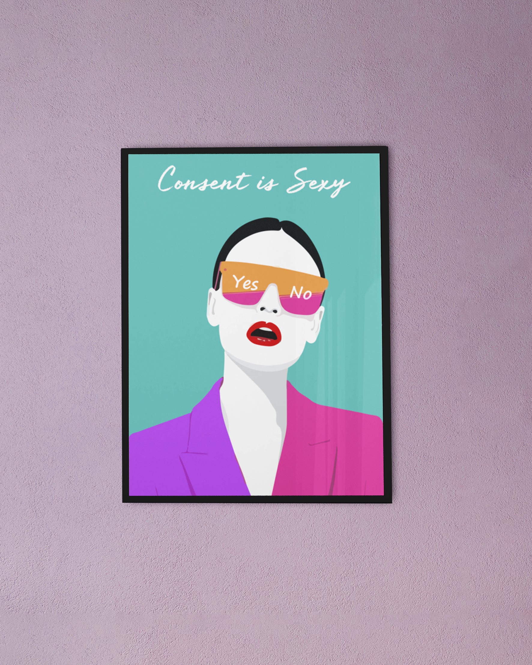 Consent is sexy framed posters - Muselot