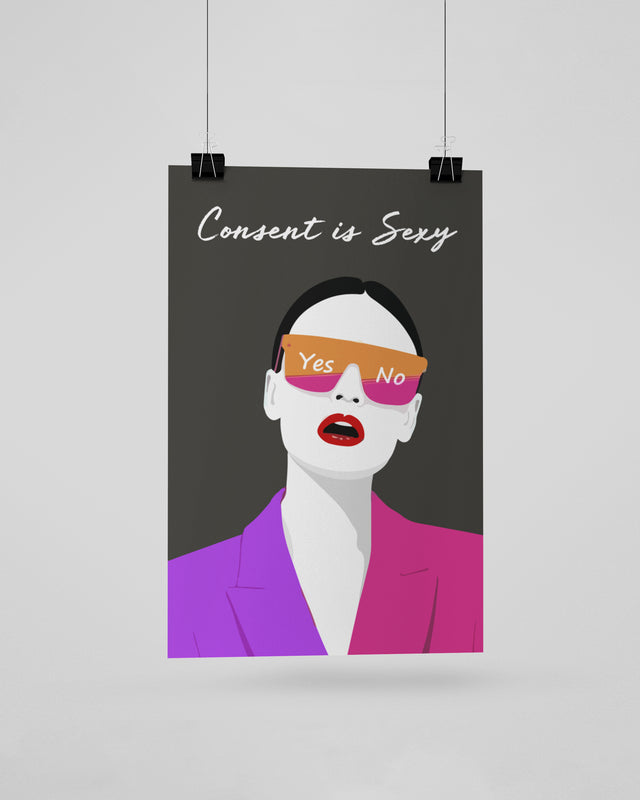 Consent is sexy unframed posters - Muselot