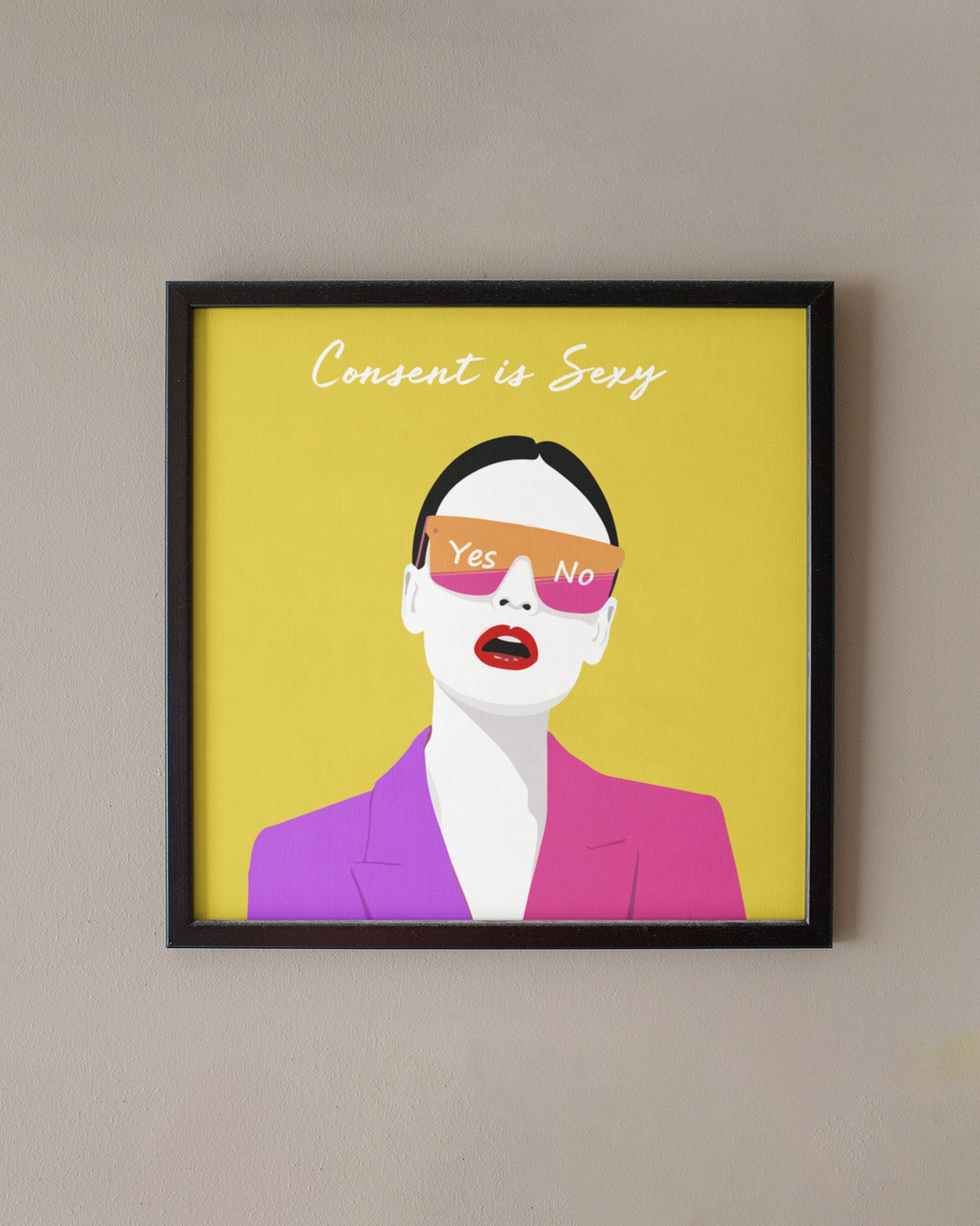 Consent is sexy framed posters - Muselot