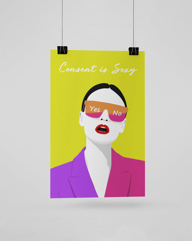 Consent is sexy unframed posters - Muselot