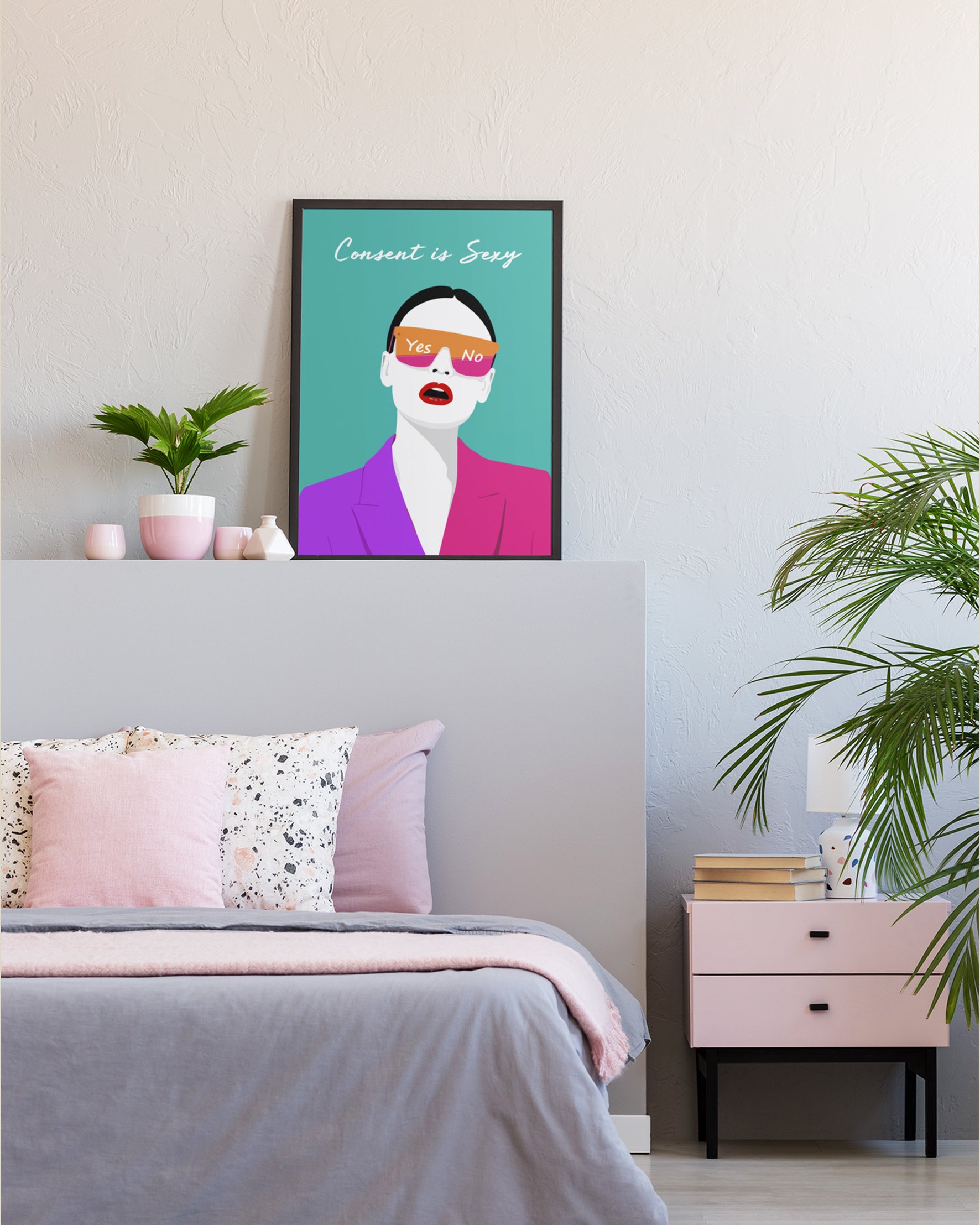 Consent is sexy framed posters - Muselot