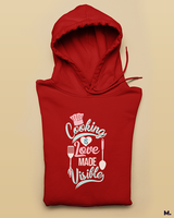 Cooking is visible love printed hoodies