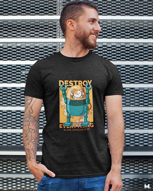 printed t shirts - Destroy everything  - MUSELOT