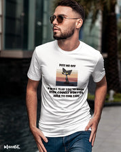 Muselot's don't piss me off printed t shirts for men and women in white colour