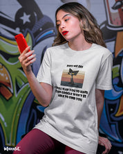 Muselot's don't piss me off printed t shirts for men and women in white colour