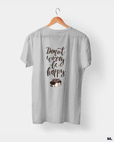 Donut worry be happy printed t shirts