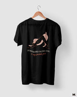Downward facing dog pose printed t shirts