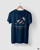 Downward facing dog pose printed t shirts