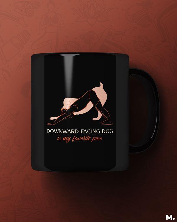 Printed mugs - Downward facing dog pose  - MUSELOT