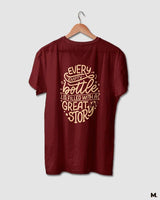 Empty bottle & great stories printed t shirts