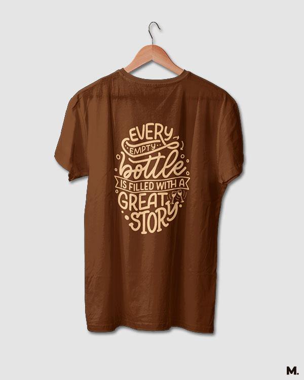 printed t shirts - Empty bottle & great stories  - MUSELOT
