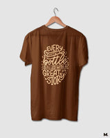 Empty bottle & great stories printed t shirts
