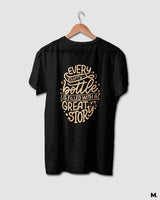 Empty bottle & great stories printed t shirts