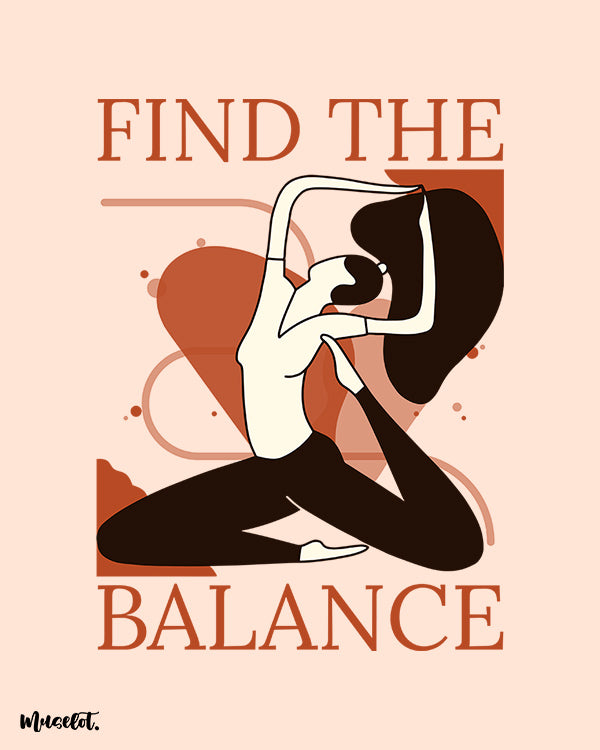 Find the balance modern art yoga posters at Muselot