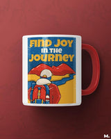 Find joy in the journey printed mugs