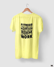 printed t shirts - Fitness is like marriage  - MUSELOT