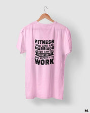printed t shirts - Fitness is like marriage  - MUSELOT