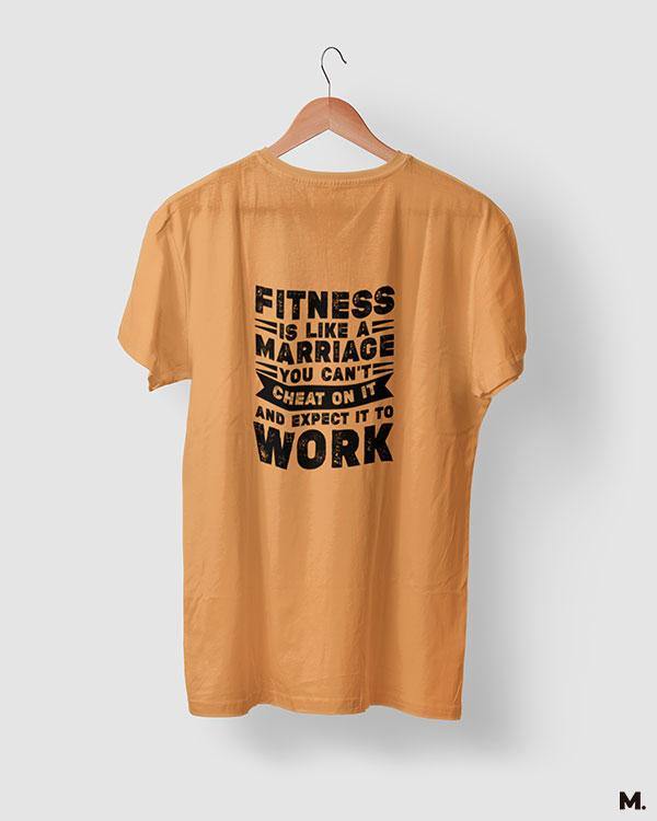 printed t shirts - Fitness is like marriage  - MUSELOT