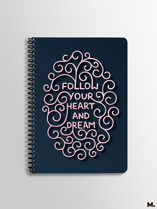 Follow your dreams printed notebooks in A5 size - Muselot 