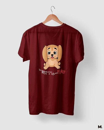 printed t shirts - Furry pals are the best  - MUSELOT
