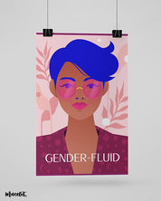 Gender fluid modern art posters for LGBTQ+ pride community by Muselot