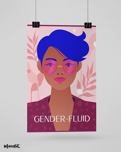 Gender fluid modern art posters for LGBTQ+ pride community by Muselot