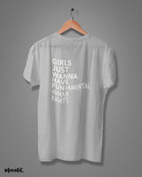 Girl's fundamental rights printed t shirts