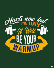 One day it'll be warm up printed t shirts