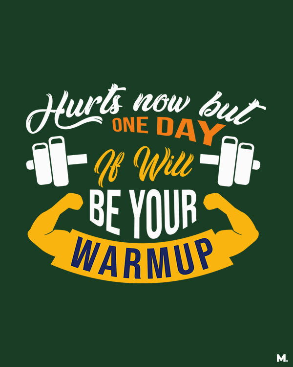 One day it'll be warm up printed t shirts