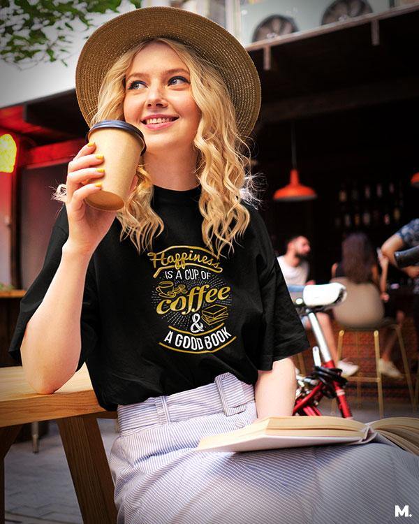 printed t shirts - Coffee and good books  - MUSELOT