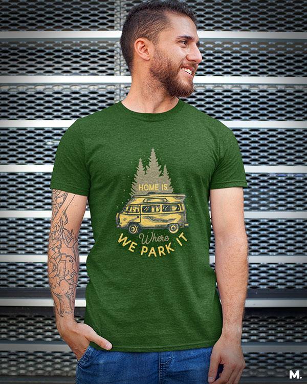 printed t shirts - Home is where we park it  - MUSELOT