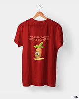 Baby carrot, not a burger printed t shirt