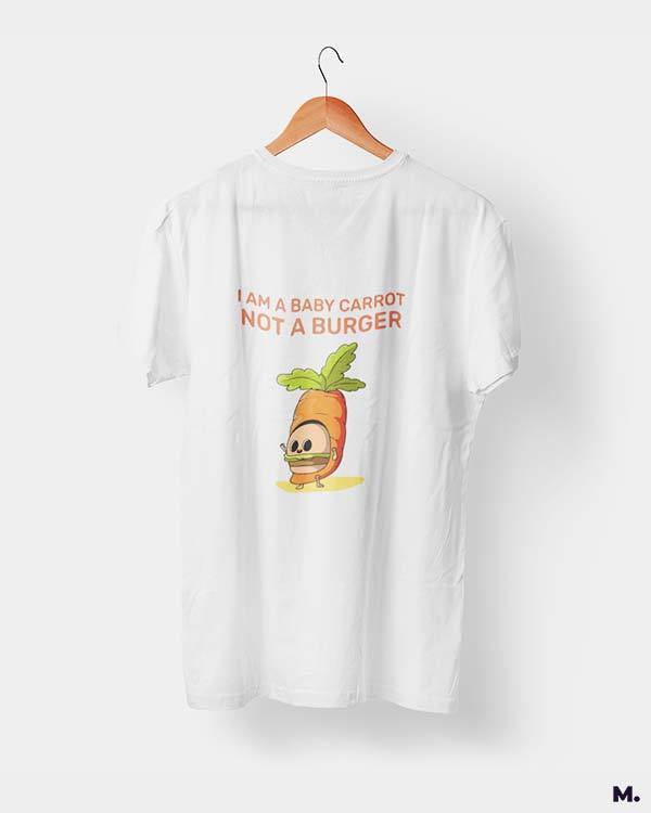 printed t shirts - Baby carrot, not a burger  - MUSELOT