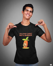 printed t shirts - Baby carrot, not a burger  - MUSELOT