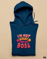 I am the boss printed hoodies