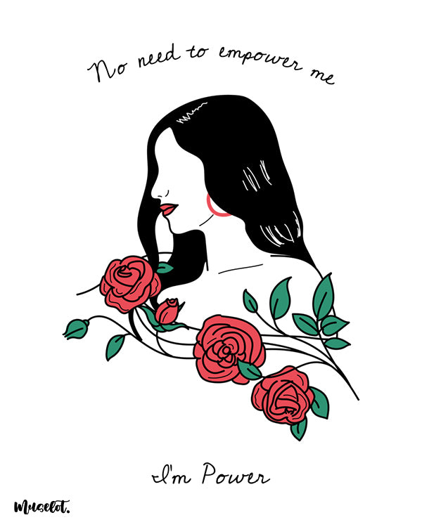 Ti Power Poster I am power modern art posters on women empowerment | Muselot