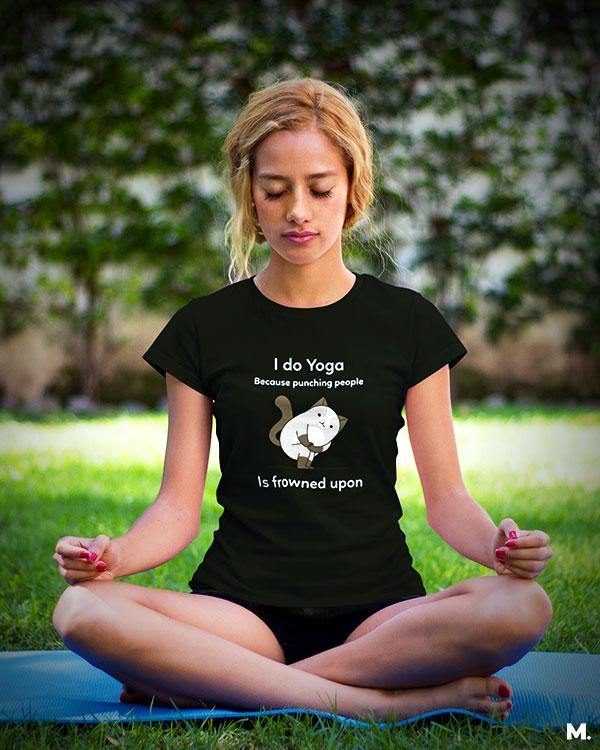 printed t shirts - Do yoga to avoid punching  - MUSELOT