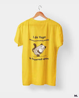 Do yoga to avoid punching printed t shirts