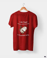 Do yoga to avoid punching printed t shirts