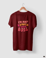 I am the boss printed t shirts