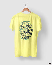 printed t shirts - Not lazy, just saving energy  - MUSELOT