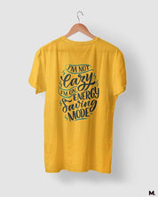 printed t shirts - Not lazy, just saving energy  - MUSELOT